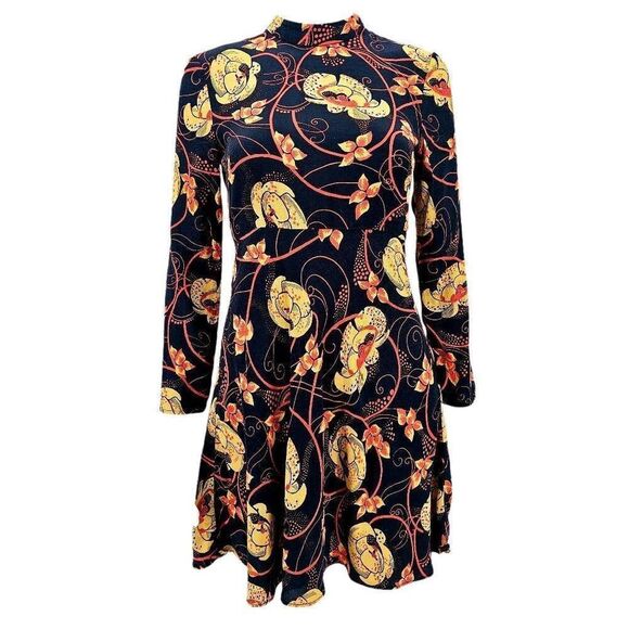 Zara A-Line Mini Dress Black XS - Picture 1 of 6